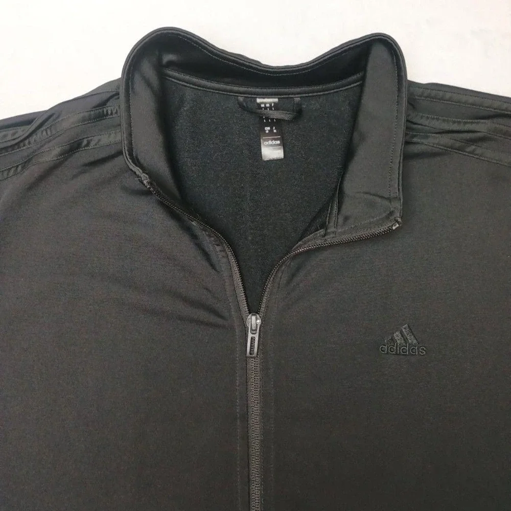Adidas Sweatshirt Mens L Black Camo Full Zip Essentials Fleece Pockets IM5167